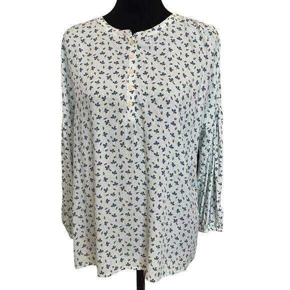 New ~ CASLON (Nordstrom) ~ Shirred Popover Top Size M Fall - Picture 1 of 6